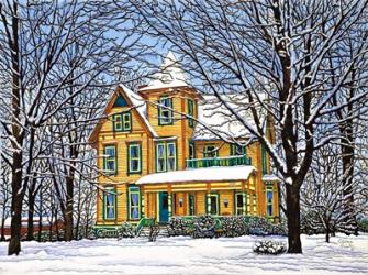 Victorian Home In Winter, Hamburg, Ny | Obraz na stenu