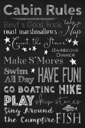 Chalkboard Cabin Rules | Obraz na stenu