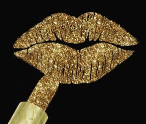 Gold Glitter Lipstick | Obraz na stenu