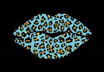 Aqua Leopard Lips | Obraz na stenu