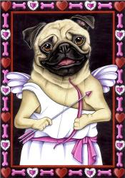 Pug Cupid | Obraz na stenu