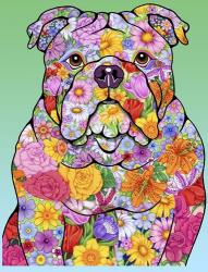 Flowers Bulldog | Obraz na stenu