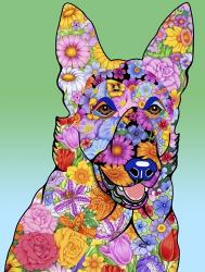 Flowers German Shepherd | Obraz na stenu