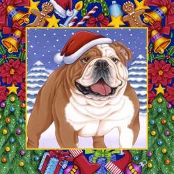 Christmas Bulldog | Obraz na stenu