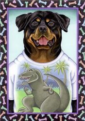 Rottweiler Dinosaur | Obraz na stenu