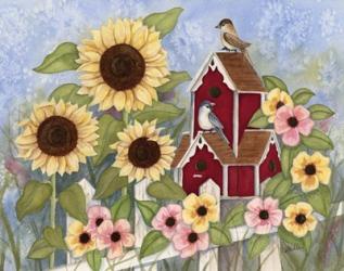 Sunflower Birdhouse | Obraz na stenu