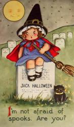 Halloween Little Girl Cemetary | Obraz na stenu
