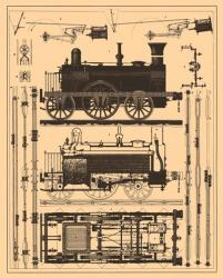 Locomotive Blueprint | Obraz na stenu