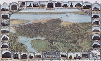 Map Of Oakland California1900 | Obraz na stenu