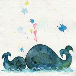 Love You Whales | Obraz na stenu