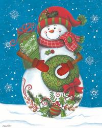 Snowman with Wreaths | Obraz na stenu