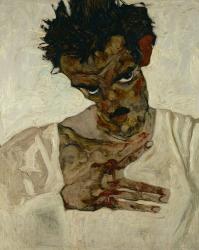 Egon Schiele  Self-Portrait With Bent Head, 1912 | Obraz na stenu