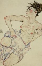 Kneeling Female Semi-Nude, 1917 | Obraz na stenu