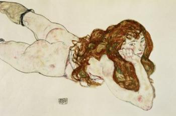 Female Nude On Her Stomach, 1917 | Obraz na stenu