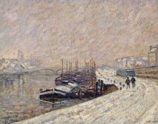 Barges Under Snow | Obraz na stenu