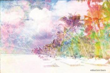 Rainbow Bright Coast and Palms | Obraz na stenu