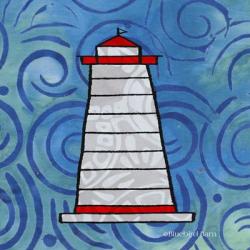 Whimsy Coastal Conch Lighthouse | Obraz na stenu