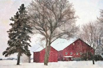 Snowy Barn | Obraz na stenu
