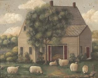 Sheep and House | Obraz na stenu