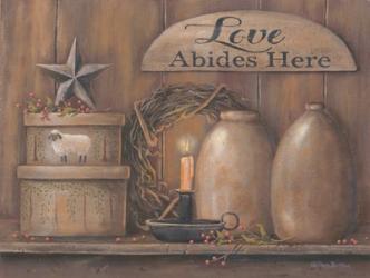 Love Abides Here Shelf | Obraz na stenu