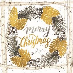 Merry Christmas Birch Wreath | Obraz na stenu