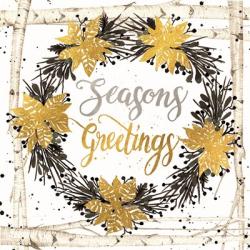 Seasons Greetings Birch Wreath | Obraz na stenu