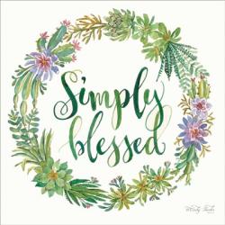 Simply Blessed Succulent Wreath | Obraz na stenu