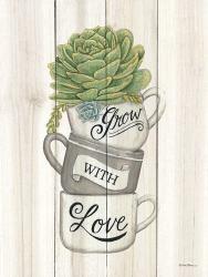 Grow with Love Succulents | Obraz na stenu