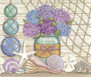 Hydrangea & Seashells | Obraz na stenu