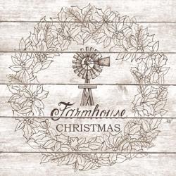 Farmhouse Christmas Wreath | Obraz na stenu
