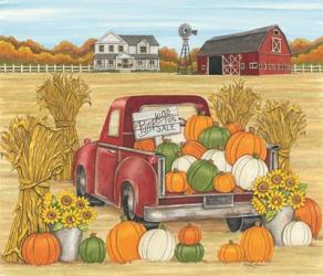 Pumpkins for Sale Red Truck Farm | Obraz na stenu