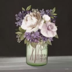 Lilac Mason Jar Floral | Obraz na stenu