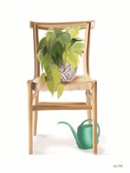 Plant Lover Wicker Chair | Obraz na stenu