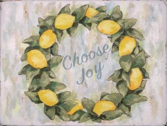 Choose Joy Lemon Wreath | Obraz na stenu