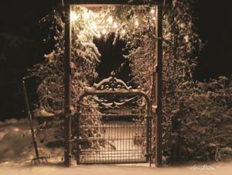 Snowy Garden Gate | Obraz na stenu