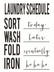 Laundry Schedule | Obraz na stenu