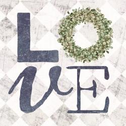 Love with Eucalyptus Wreath III | Obraz na stenu