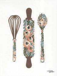 Floral Baking Tools | Obraz na stenu