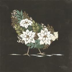 Floral Winter Hen | Obraz na stenu