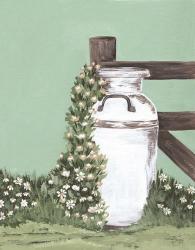 Milk Can With Cascading Flowers | Obraz na stenu