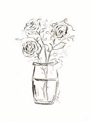 Roses Charcoal Sketch | Obraz na stenu