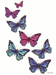 Vibrant Flying Butterflies | Obraz na stenu
