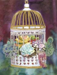 Succulent Bird House | Obraz na stenu