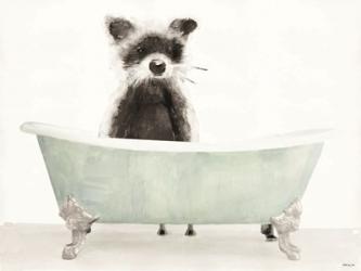 Vintage Tub with Racoon | Obraz na stenu