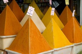 Spices in Old City, Market, Essaouira, Morocco, Africa | Obraz na stenu