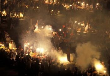 Open Air Food Stands, Djema El Fna Square, Marrakech, Morocco | Obraz na stenu