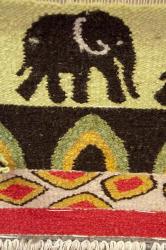 Namibia, Swakopmund. Karakulia, elephant design on wool textiles | Obraz na stenu