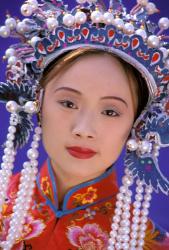 Portrait of Chinese Woman Wearing Ming Dynasty Dress, China | Obraz na stenu