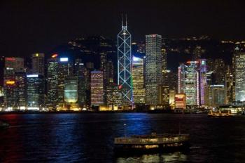 Hong Kong, Victoria Harbor, city skyline | Obraz na stenu