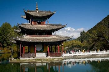 Marble Bridge to Pagoda, Yunnan, China | Obraz na stenu